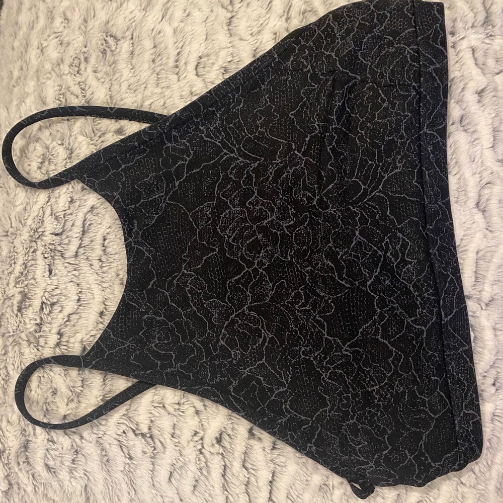 Black backless lace sports bra 6